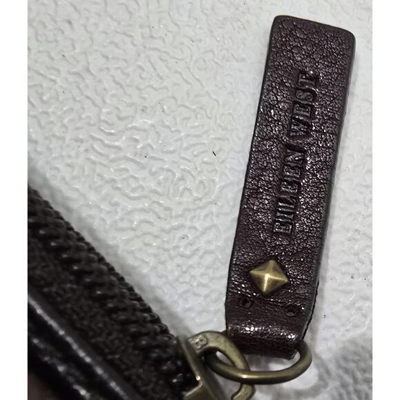 Vintage Eileen West Distressed Leather Wallet Long Brown Leather 9.5" - Picture 3 of 13